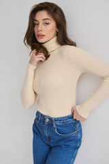 High Neck Pullover Slouchy Knit Sweater