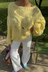 Slouchy Solid Drop Shoulder Soft Sweater