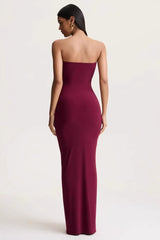 Sexy Sleeveless Ruched Waist Cinched Sash Strapless Party Dress