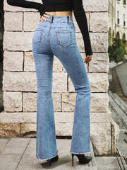Casual Frayed Denim Trousers