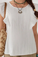 Ruffled Sleeveless Fresh Sweet Blouse