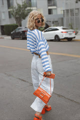 Minimalist Striped Light Loose Design Knit Sweater