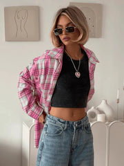 Loose Blue Stripe Cotton Blouse