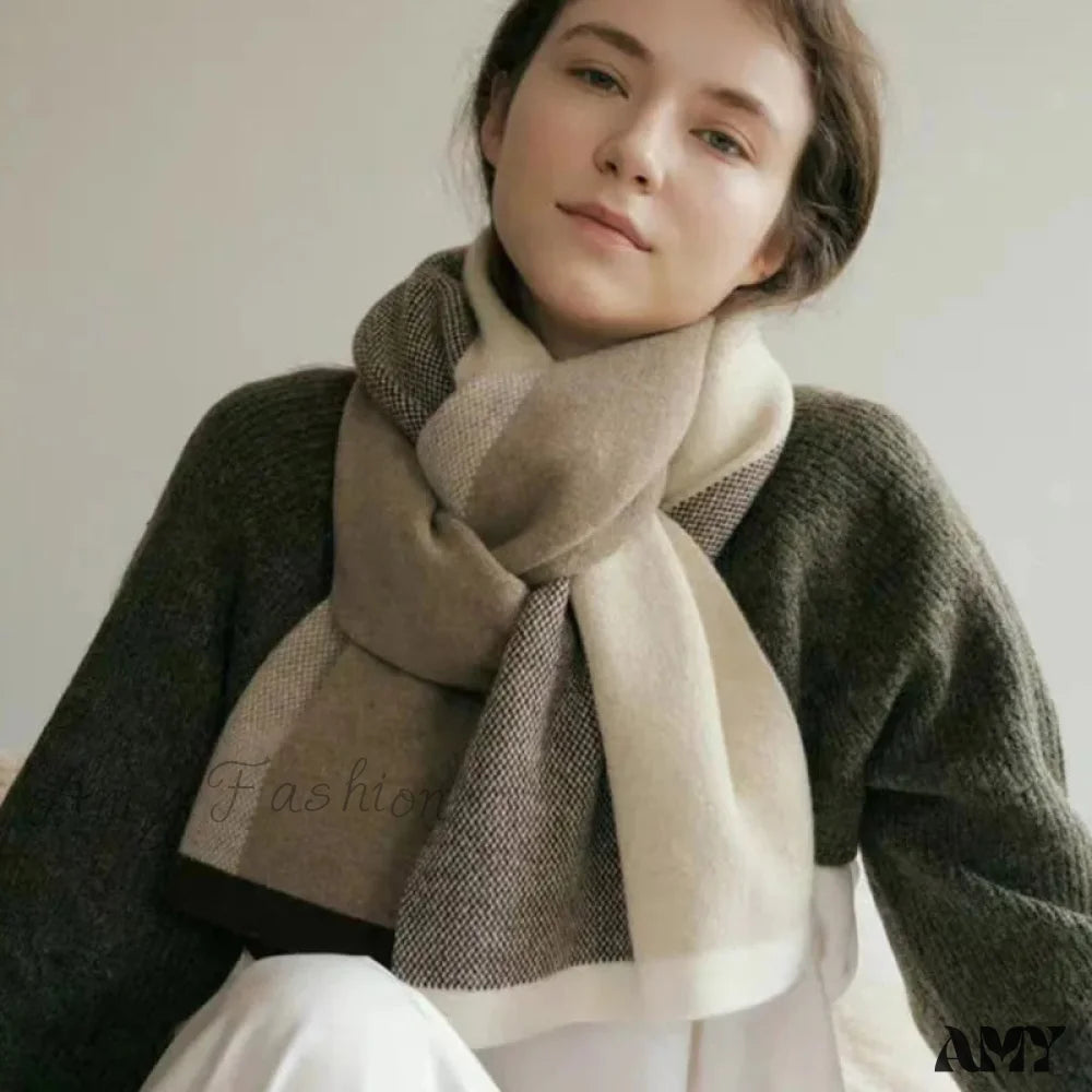 Cashmere Winter Scarf For Women - Designer Knit Warmth