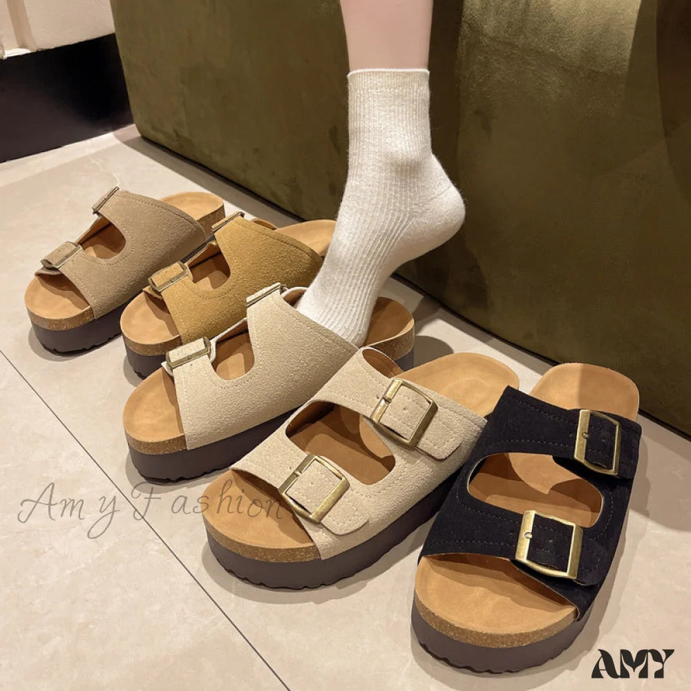 Casual British Platform Sandals Summer Fashion Shoes White / 35