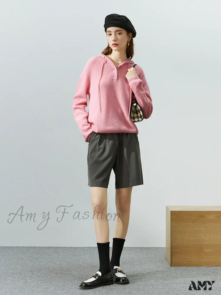 Casual Cozy Comfortable Trendy Soft Classic Stylish Elegant Hoodies Pink / S