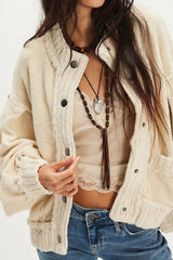 Slouchy Old Money Retro Loose Knit Cardigan