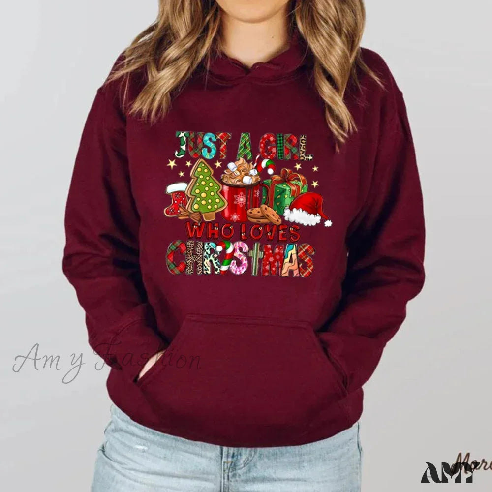 Christmas Holiday Lover Gift Hoodie Wine Red / S