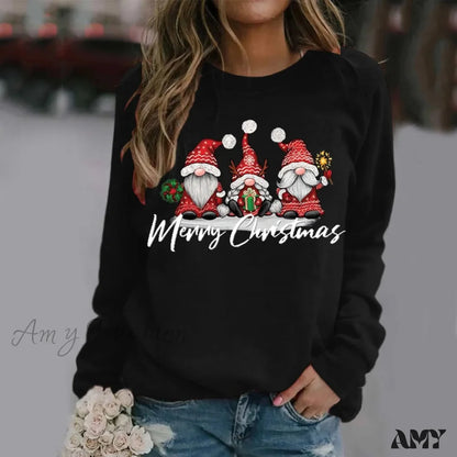 Christmas Hoodie - Long Sleeve All Season Fashion Design Black / M