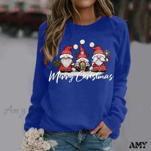 Christmas Hoodie - Long Sleeve All Season Fashion Design Blue / M