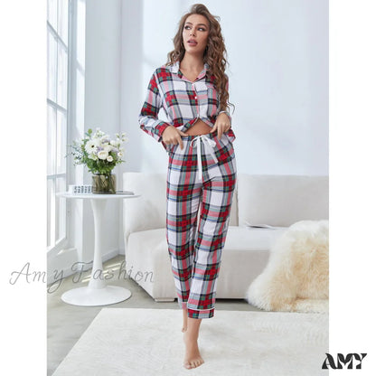 Christmas Long Sleeve Shirt Pajama Nightwear Suit