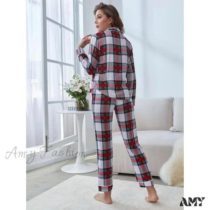 Christmas Long Sleeve Shirt Pajama Nightwear Suit