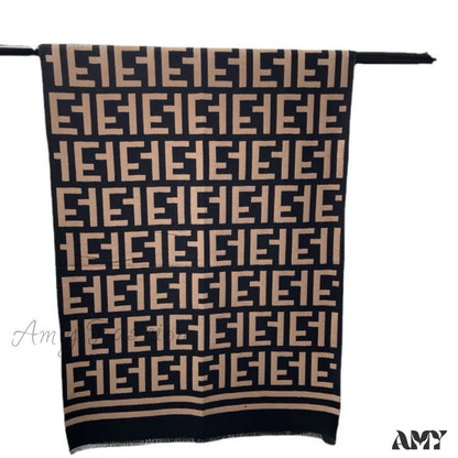 Classic Faux Cashmere Warm Two-Way Air Conditioning Office Scarf Black