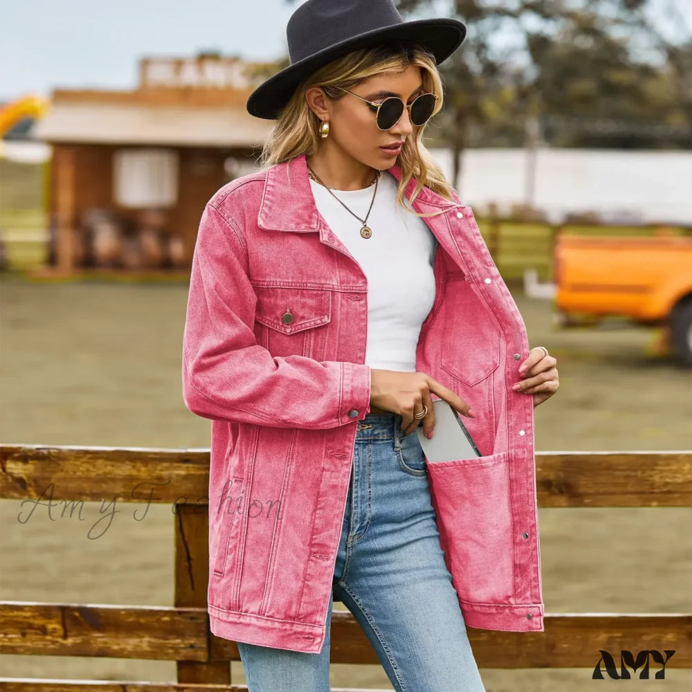 Classic Versatile Loose Mid Length Casual Female S-2Xl Jacket