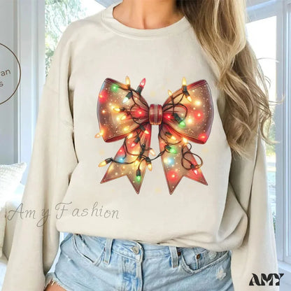 Coquette Bow Oversized Christmas Hoodie