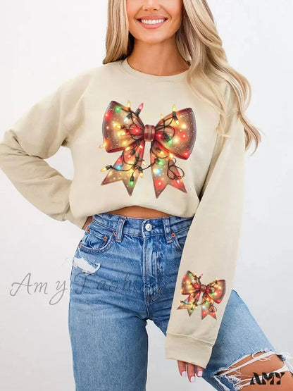 Coquette Bow Oversized Christmas Hoodie