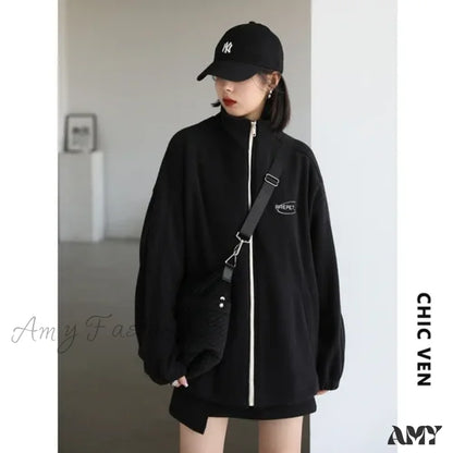 Cozy Comfortable Stylish Trendy Elegant Soft Chic Casual Hoodies Black / S