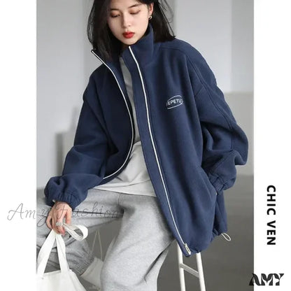 Cozy Comfortable Stylish Trendy Elegant Soft Chic Casual Hoodies Blue / S