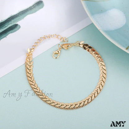 Creative Retro Airplane Chain Double Layer Anklet Set