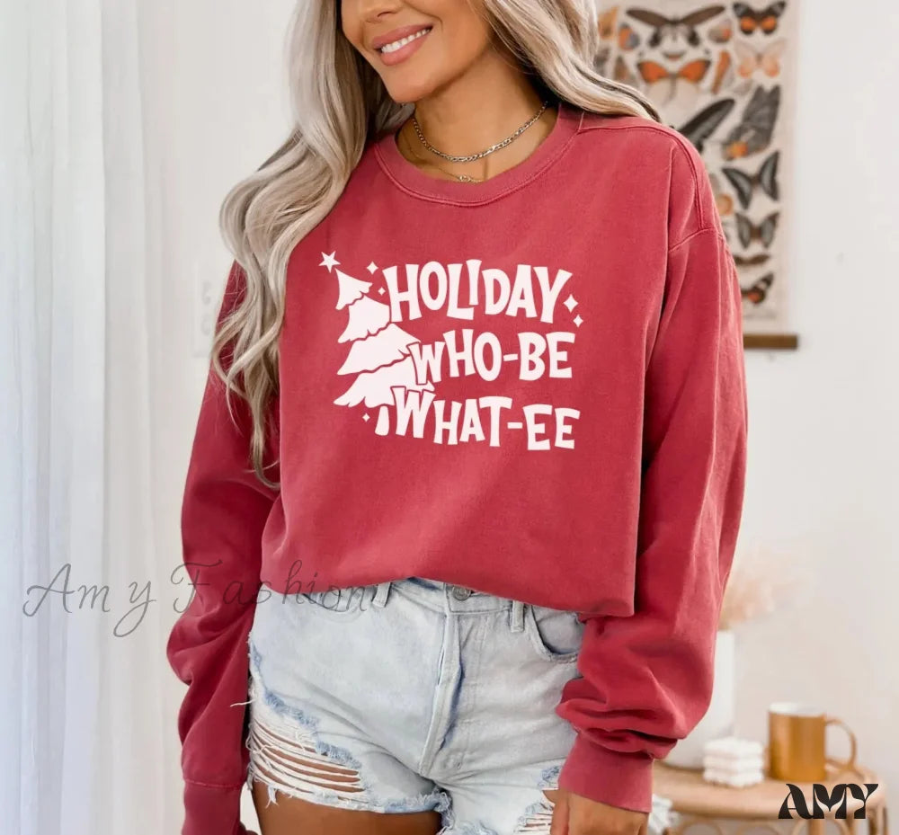 Cute Cotton Christmas Tree Girl Hoodie - Hot Sale Red / S