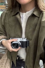 Batwing Sleeve Zippered Bomber Jacket