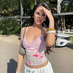 Lace-Up Contrast Knit Top