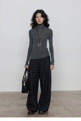 Soft Wool Turtleneck Fitted Stretchy Base Layer