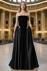 Crystal-Embellished Ruched Bustier Maxi Party Dress