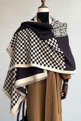 Checkered Plush Christmas Scarf