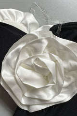 One - shoulder 3D Floral Bandage Fishtail Party Dress