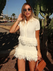 Sling Vest High Waist Skirt Two Piece Set