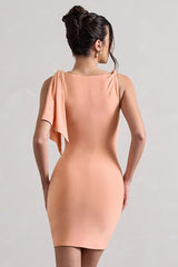 Solid Bodycon Twist Mini Party Dress