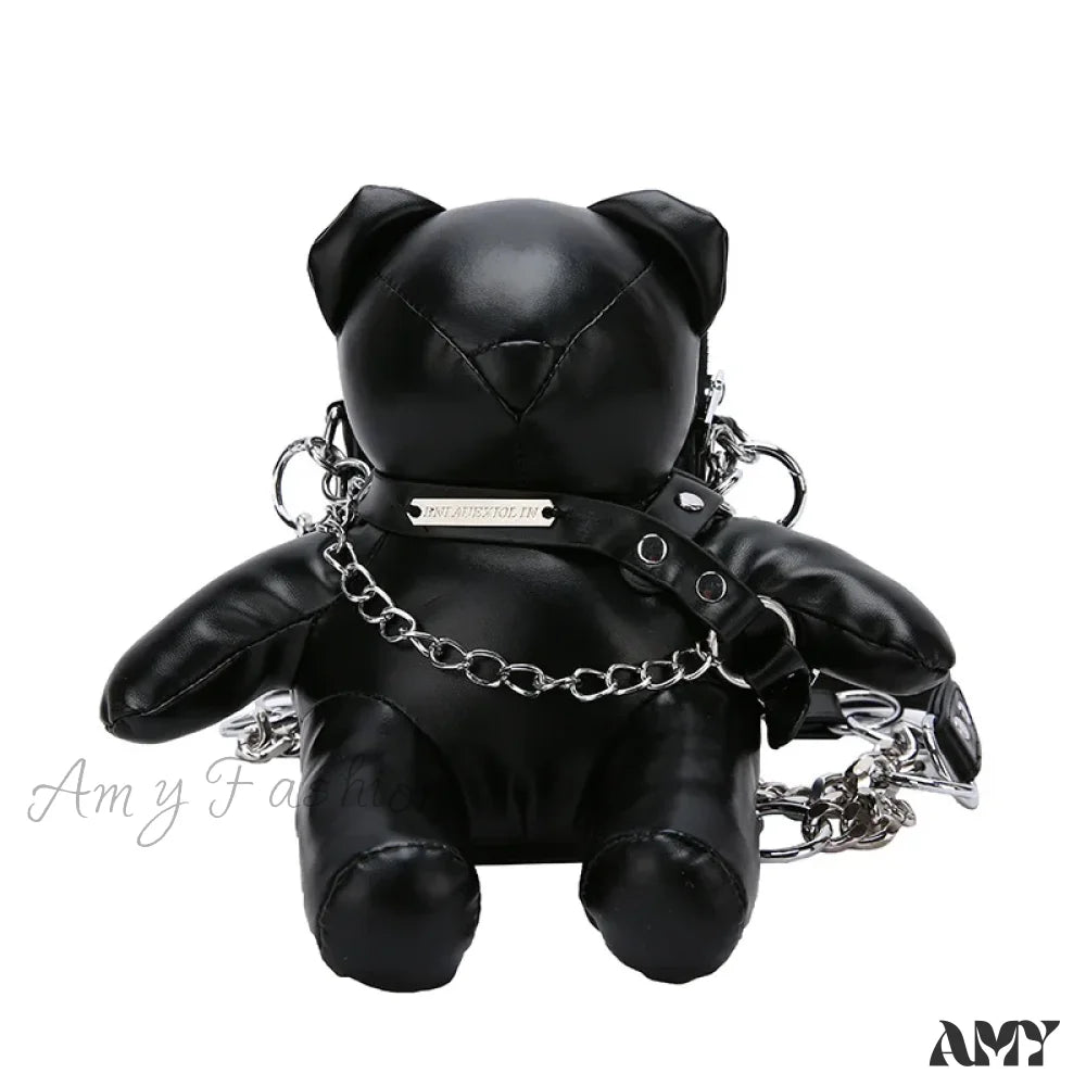 Designer Chain Doll Fashion Cartoon Phone Charming Bag Bear Luxury Black / Mini(Max Length<20Cm)