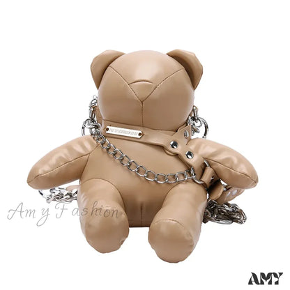 Designer Chain Doll Fashion Cartoon Phone Charming Bag Bear Luxury Dark Khaki / Mini(Max