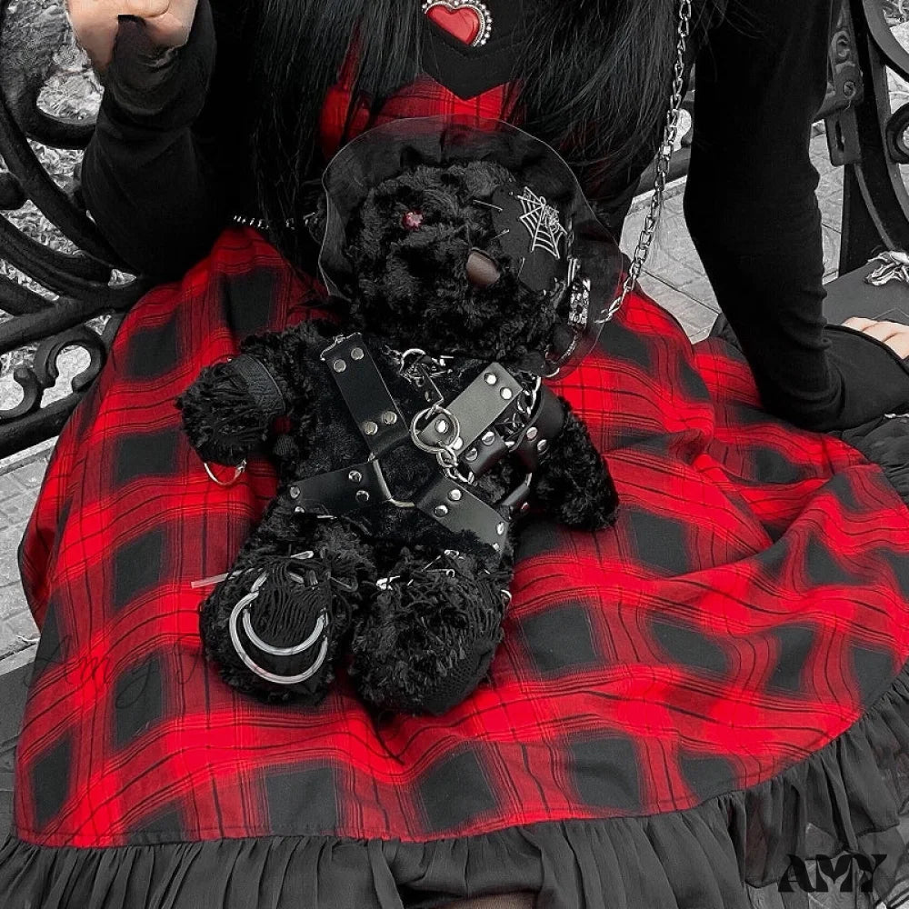 Diablo Design Halloween Lolita Gothic Bear Harajuku Hell Bag Blood