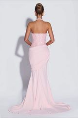 Sequin Patch Halter Deep V Ruched Train Maxi Bodycon Dress