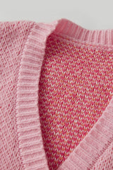 Boot Pattern V Neck Knit Christmas Cardigan