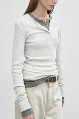 Tencel Blend Crew Neck Ribbed Slim Base Layer