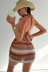 Striped Tie Sexy Three Piece Swim Set