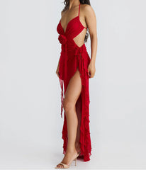 Backless Halter Lace Up Midi Dress