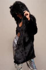Faux Fur Hooded Slim Thick Warm Coat