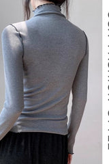 Fleece Thermal Mock Neck Long Sleeve Base Layer
