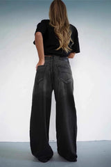 Ombre Distressed Low Waist Trendy Jeans