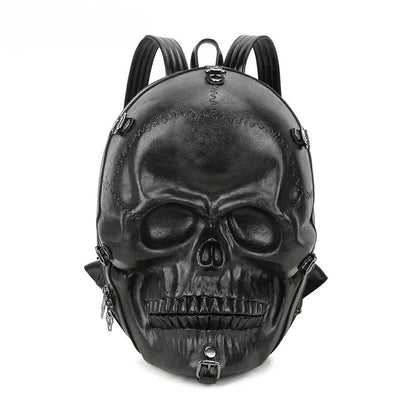 Backpack Travel 3D Bag Ghost Skull Vintage Gothic Punk Rivets