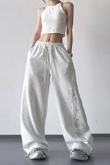 High Waist Wide Leg Straight Casual Pants