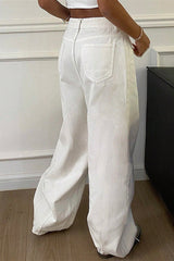 High-Street Retro Straight Leg Wide-Leg Jeans