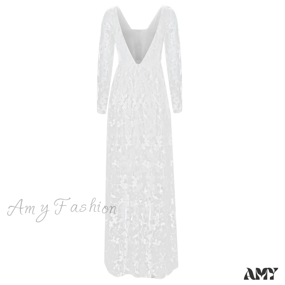 Elegant Belt Lace Up Gowns Solid Color Temperament Slim V Neck Bodycon Formal Wedding Guest Midi