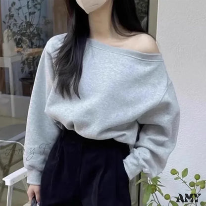 Elegant Solid Color Loose Casual Comfortable Trendy Chic Hoodies Gray / All Yards