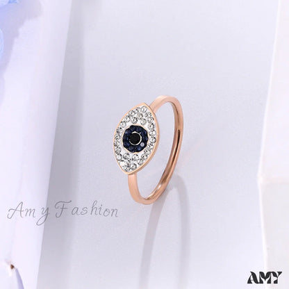 Eye Of God Rose Gold 14K Titanium Steel Rings