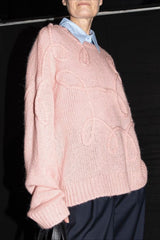 Loose Casual Solid Crew Neck Long Sleeve Knit Sweater